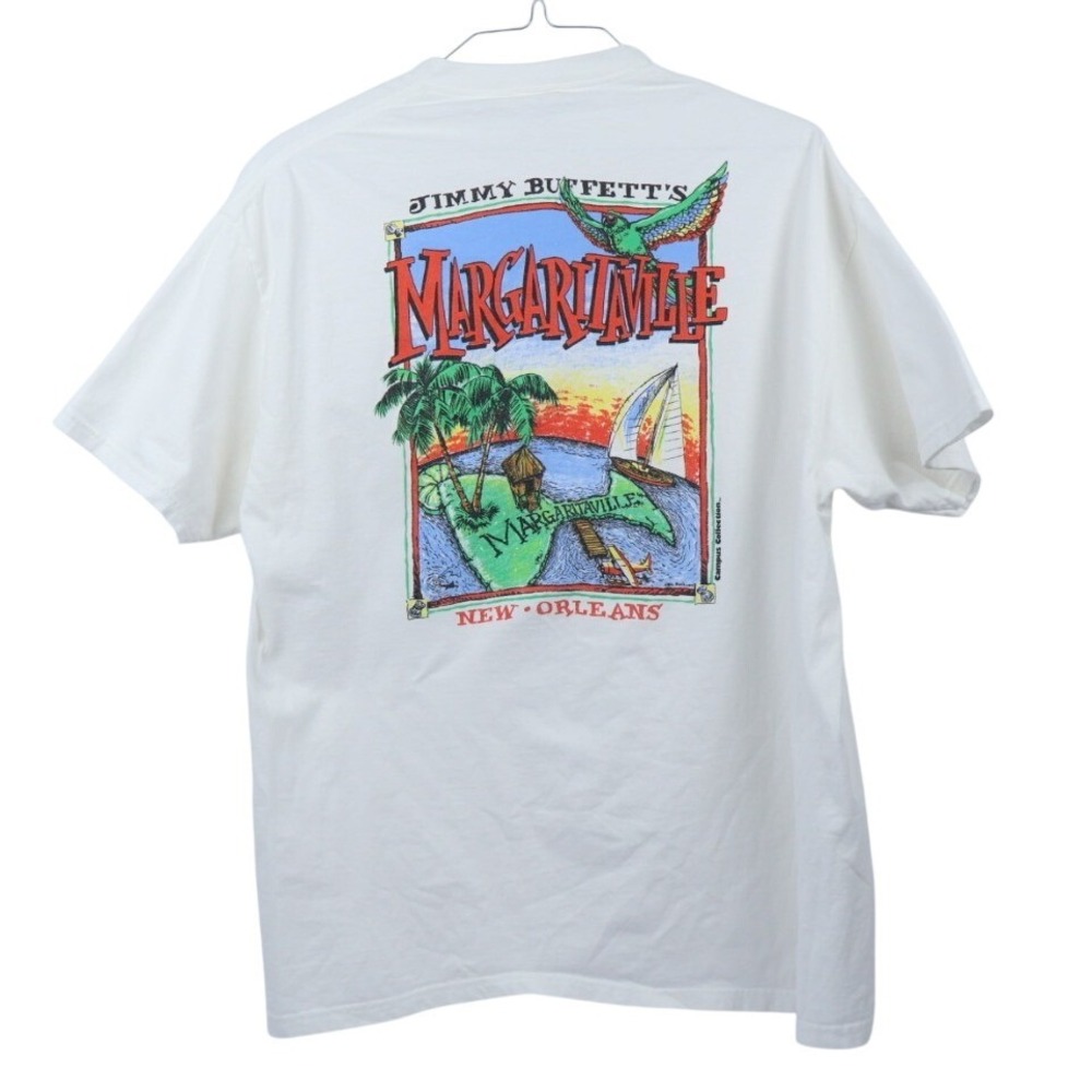 VTG Jimmy Buffett Margaritaville New Orleans Pocket T-Shirt Campus Collection XL